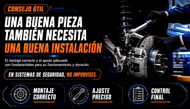 Consejo sobre la instalación correcta de las autopartes